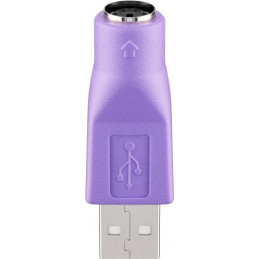 Goobay 68918 kaapelin sukupuolenvaihtaja USB Type-A PS 2 Violetti