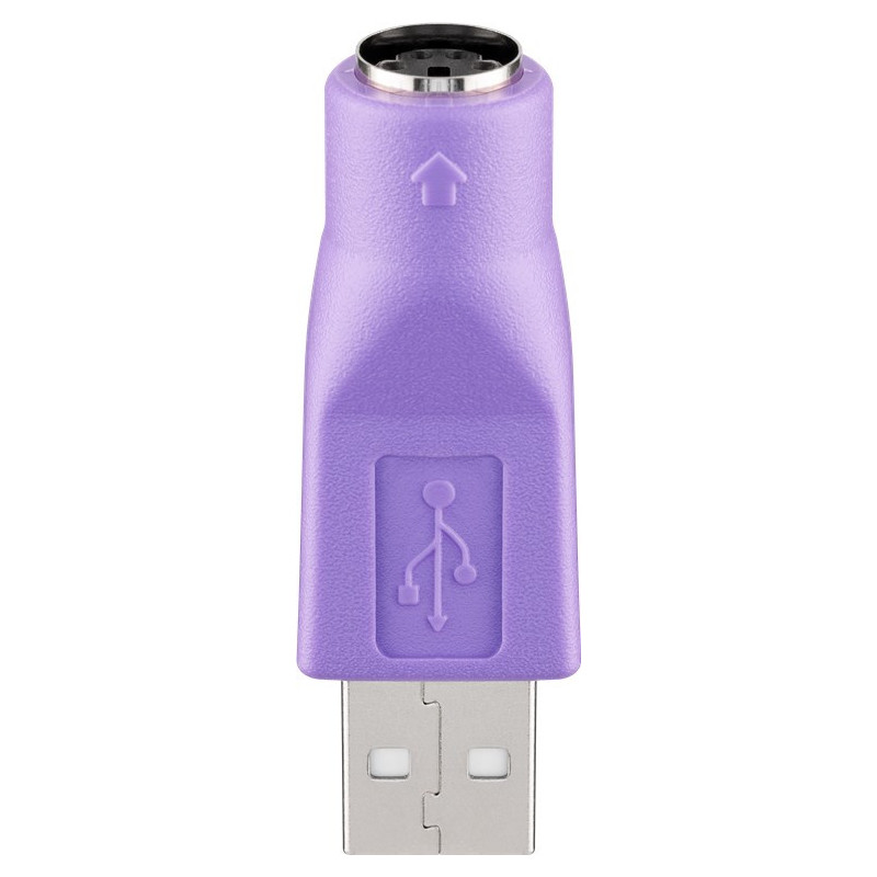 Goobay 68918 kaapelin sukupuolenvaihtaja USB Type-A PS 2 Violetti