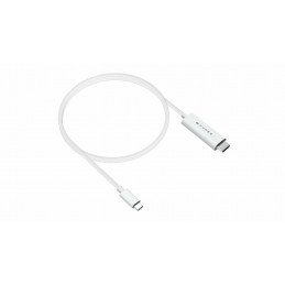 HYPER HD6007WHGL HDMI-kaapeli 2,5 m USB-C HDMI-tyyppi A (vakio) Valkoinen