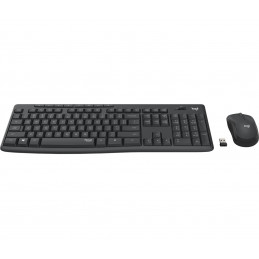 Logitech MK295 Silent Wireless Combo näppäimistö Sisältää hiiren Office USB QWERTY Pohjoismainen Grafiitti