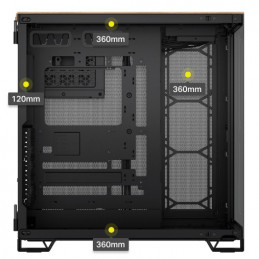 Corsair CC-9011282-WW tietokonekotelo Midi Tower musta, Saksanpähkinä