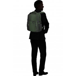 Samsonite Biz2go Backpack daytrip 15.6" reppu City backpack musta, Vihreä Kangas, Polyeteenitereftalaatti