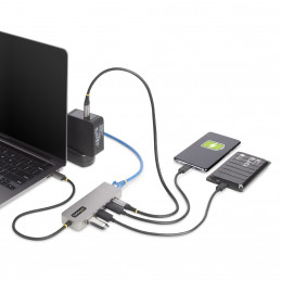 StarTech.com 10G2A1C25EPD-USB-HUB kannettavien tietokoneiden telakka ja porttitoistin Langallinen USB 3.2 Gen 2 (3.1 Gen 2)