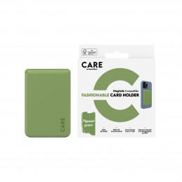 PanzerGlass PG CARE Cardholder Green iPhone matkapuhelimen suojakotelo Suojus Läpinäkyvä