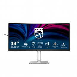 Philips 5000 series 34B2U5600C 00 tietokoneen litteä näyttö 86,4 cm (34") 3440 x 1440 pikseliä Dual QHD LCD Harmaa