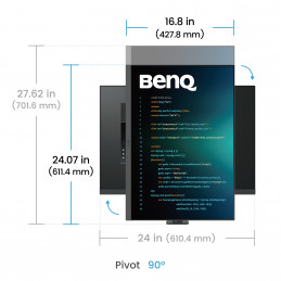 BenQ RD280UA tietokoneen litteä näyttö 71,6 cm (28.2") 3840 x 2560 pikseliä 4K Ultra HD musta