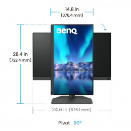 BenQ SW242Q tietokoneen litteä näyttö 61,2 cm (24.1") 2560 x 1600 pikseliä WQXGA LED musta