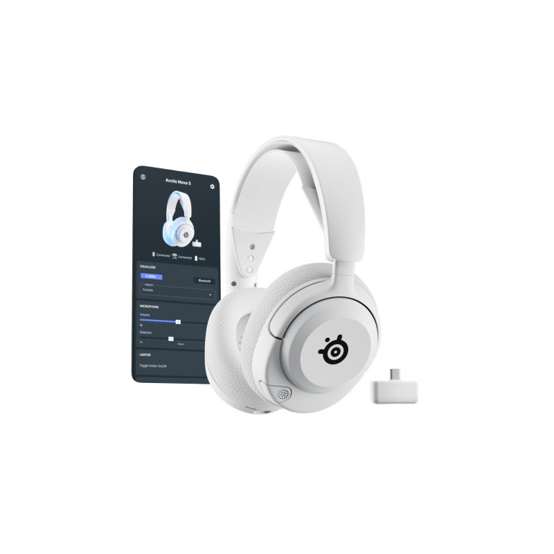 Steelseries Arctis Nova 5P Wireless Kuulokkeet Langaton Pääpanta Pelaaminen USB Type-C Bluetooth Valkoinen