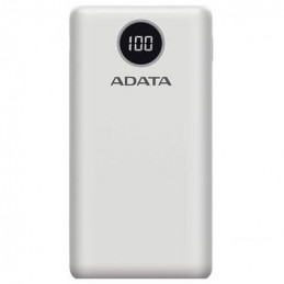 ADATA P20000QCD Litium polymeeri (LiPo) 20000 mAh Valkoinen