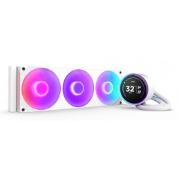 NZXT Kraken Elite 360 RGB Suoritin All-in-one-nesteenjäähdytin 12 cm Valkoinen 1 kpl