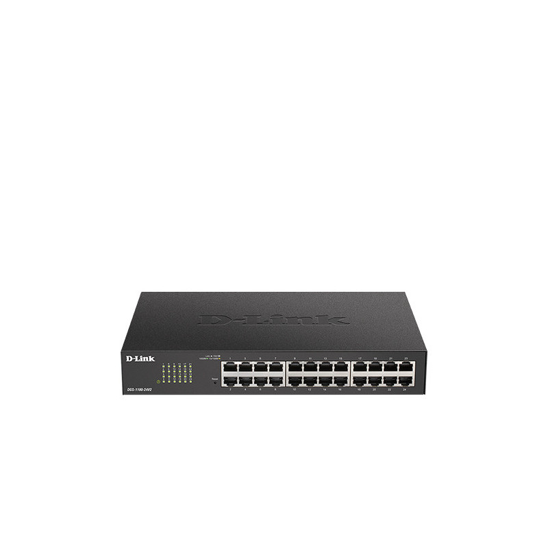 D-Link DGS-1100-24V2 verkkokytkin Hallittu L2 Gigabit Ethernet (10 100 1000) 1U musta