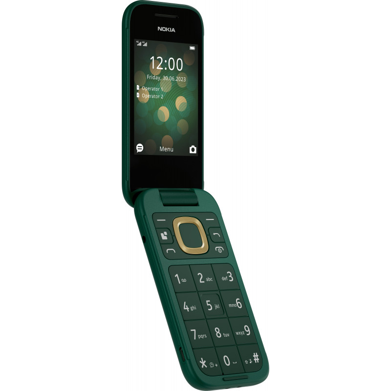 HMD Nokia 2660 Flip 7,11 cm (2.8") 123 g Vihreä Ominaisuuspuhelin