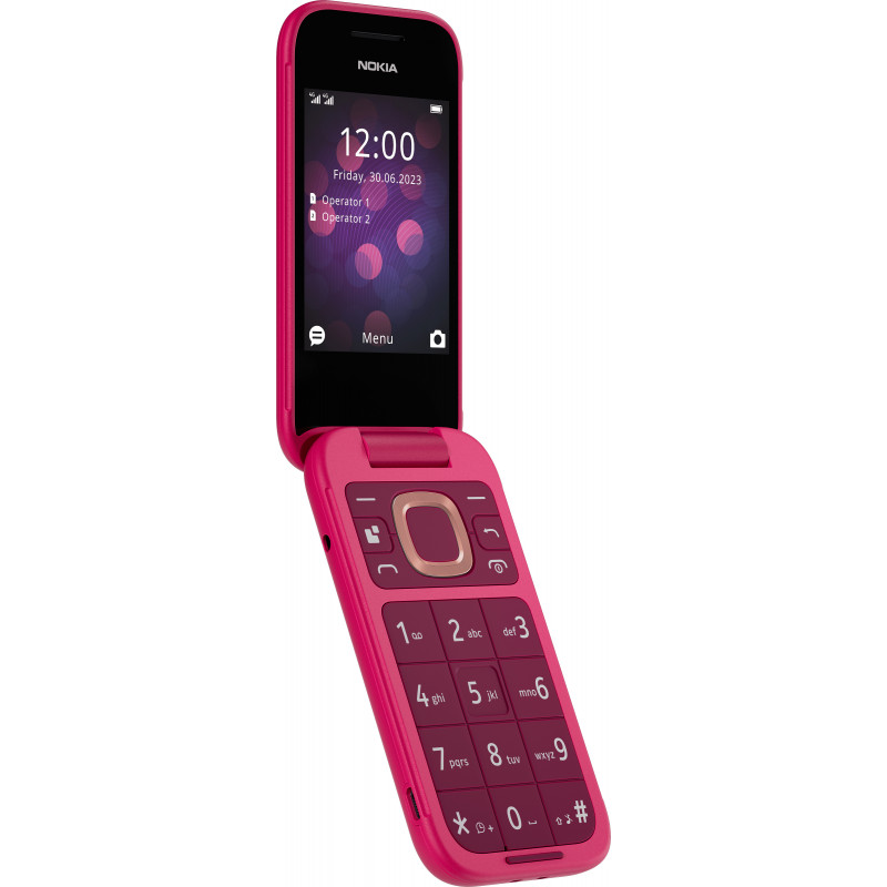 HMD Nokia 2660 Flip 7,11 cm (2.8") 123 g Vaaleanpunainen Ominaisuuspuhelin