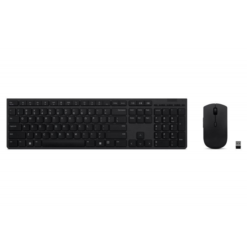 Lenovo 4X31K03962 näppäimistö Sisältää hiiren RF Wireless + Bluetooth Suomi, Ruotsi musta