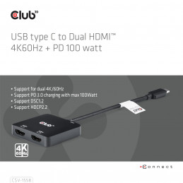 CLUB3D CSV-1558 videohaaroitin