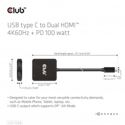 CLUB3D CSV-1558 videohaaroitin