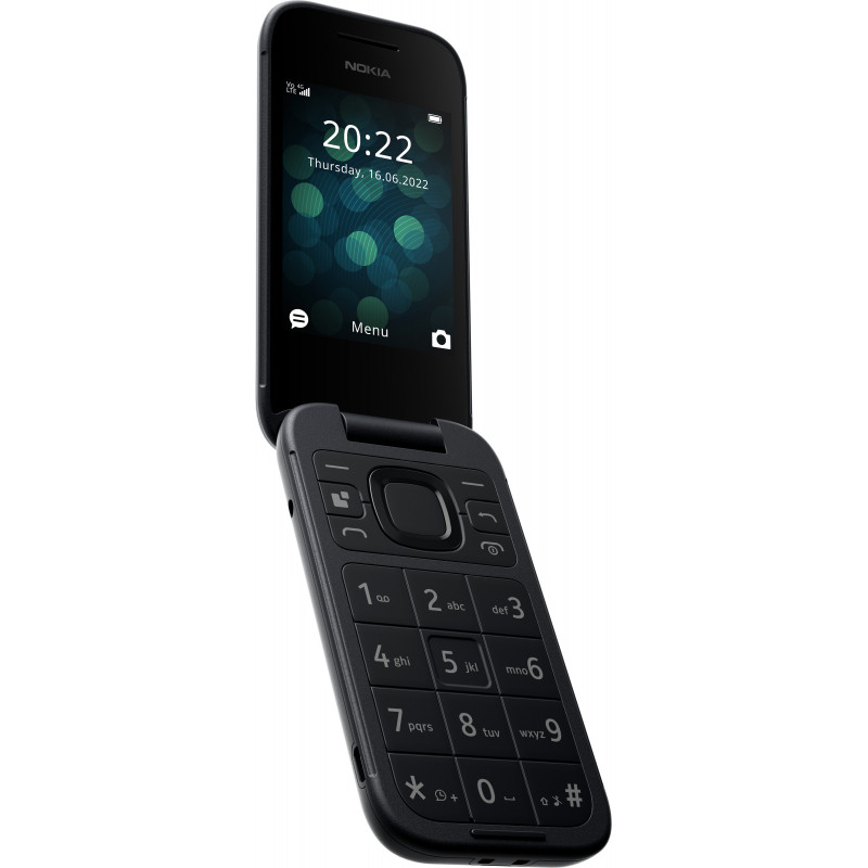 HMD Nokia 2660 Flip 7,11 cm (2.8") 123 g musta Ominaisuuspuhelin