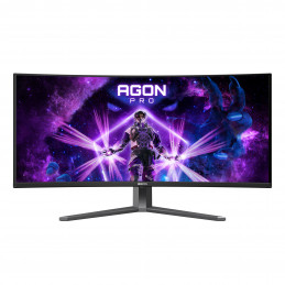 AOC AGON PRO AG346UCD tietokoneen litteä näyttö 86,4 cm (34") 3440 x 1440 pikseliä Wide Quad HD QDOLED musta, Harmaa