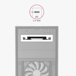 Axagon RHD-125B Halterahmen für 1x 2.5\" im 3.5\" Slot - grau Harmaa Metalli