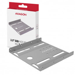 Axagon RHD-125B Halterahmen für 1x 2.5\" im 3.5\" Slot - grau Harmaa Metalli