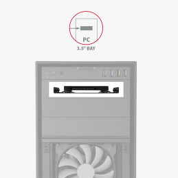 Axagon RHD-125B Halterahmen für 1x 2.5\" im 3.5\" Slot - schwarz musta Metalli