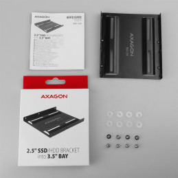 Axagon RHD-125B Halterahmen für 1x 2.5\" im 3.5\" Slot - schwarz musta Metalli