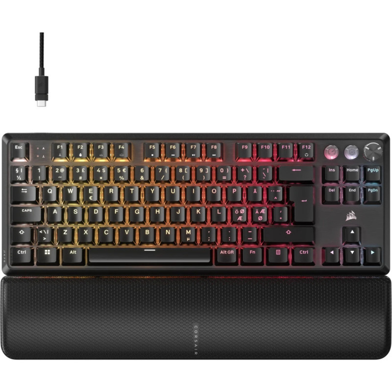 Corsair K70 PRO TKL näppäimistö Pelaaminen USB Pohjoismainen musta