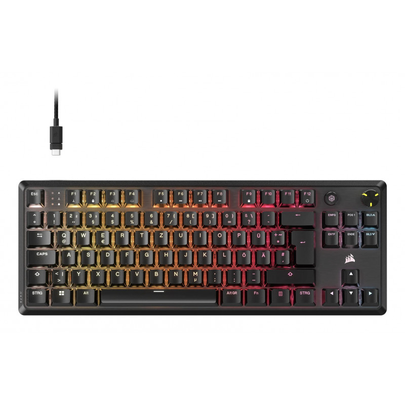 Corsair K70 CORE TKL näppäimistö Pelaaminen USB QWERTZ Saksa musta