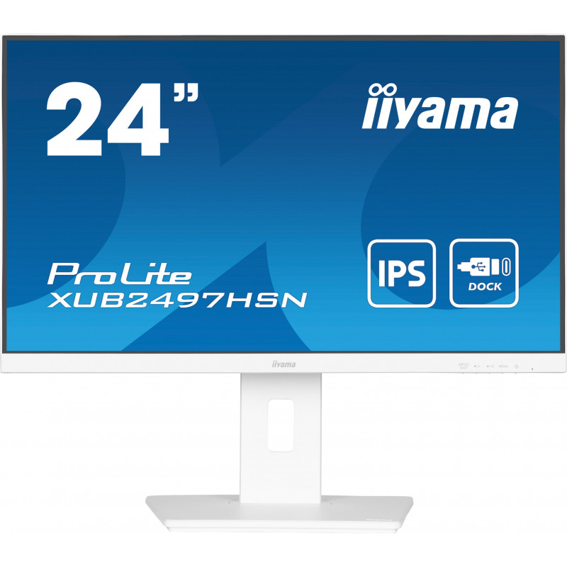 iiyama ProLite XUB2497HSN-W2 tietokoneen litteä näyttö 60,5 cm (23.8") 1920 x 1080 pikseliä Full HD LED Valkoinen