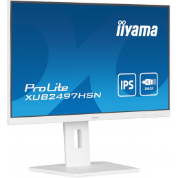 iiyama ProLite XUB2497HSN-W2 tietokoneen litteä näyttö 60,5 cm (23.8") 1920 x 1080 pikseliä Full HD LED Valkoinen