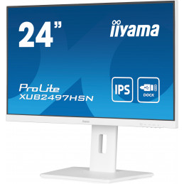 iiyama ProLite XUB2497HSN-W2 tietokoneen litteä näyttö 60,5 cm (23.8") 1920 x 1080 pikseliä Full HD LED Valkoinen