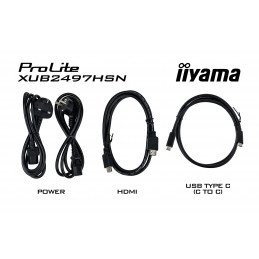 iiyama ProLite XUB2497HSN-W1 tietokoneen litteä näyttö 60,5 cm (23.8") 1920 x 1080 pikseliä Full HD LED Valkoinen