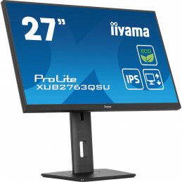 iiyama ProLite XUB2763QSU-B1 tietokoneen litteä näyttö 68,6 cm (27") 2560 x 1440 pikseliä Full HD LED musta