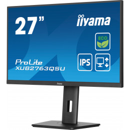 iiyama ProLite XUB2763QSU-B1 tietokoneen litteä näyttö 68,6 cm (27") 2560 x 1440 pikseliä Full HD LED musta