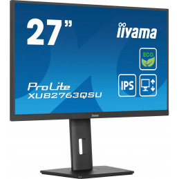 iiyama ProLite XUB2763QSU-B1 tietokoneen litteä näyttö 68,6 cm (27") 2560 x 1440 pikseliä Full HD LED musta