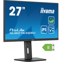 iiyama ProLite XUB2763QSU-B1 tietokoneen litteä näyttö 68,6 cm (27") 2560 x 1440 pikseliä Full HD LED musta