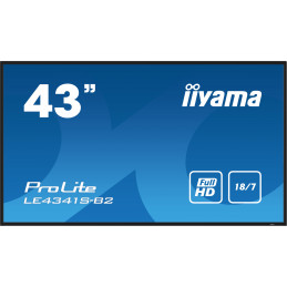 iiyama PROLITE LE4341S-B2 Digitaalinen litteä infotaulu 108 cm (42.5") LCD 350 cd m² Full HD musta 18 7