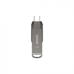 Lexar JumpDrive LJDD400064G-BNQNG USB-muisti 64 GB USB Type-C 3.2 Gen 1 (3.1 Gen 1) Harmaa