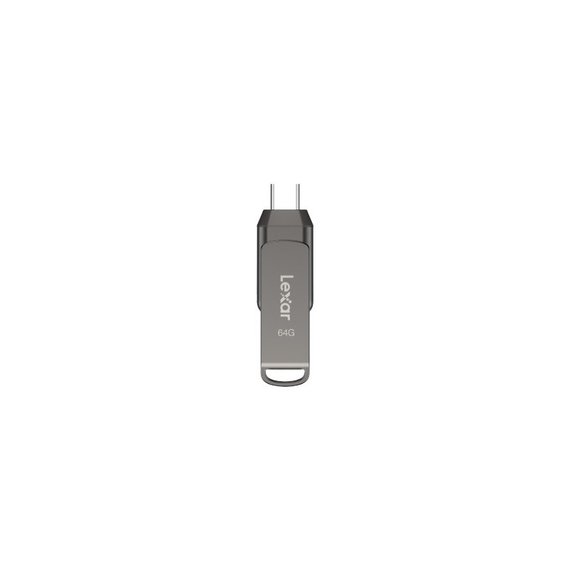 Lexar JumpDrive LJDD400064G-BNQNG USB-muisti 64 GB USB Type-C 3.2 Gen 1 (3.1 Gen 1) Harmaa