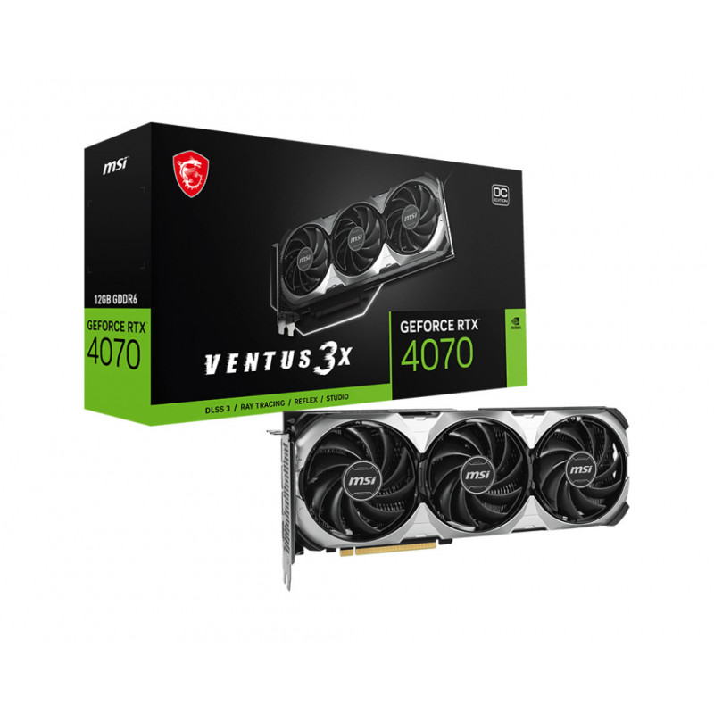 MSI VENTUS GeForce RTX 4070 3X E1 12G OC NVIDIA 12 GB GDDR6X