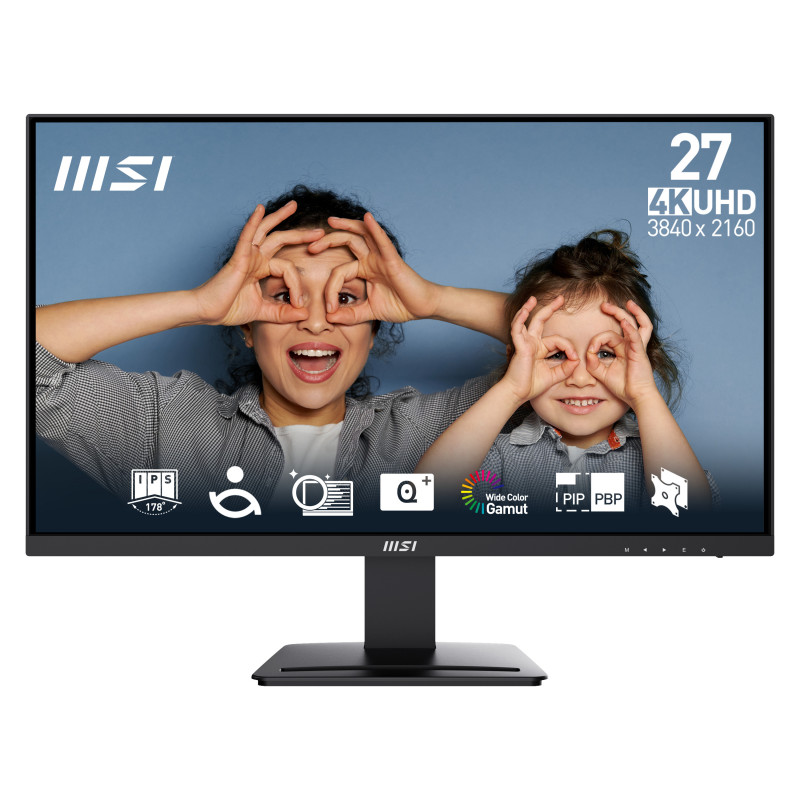 MSI Pro MP273U tietokoneen litteä näyttö 68,6 cm (27") 3840 x 2160 pikseliä 4K Ultra HD musta