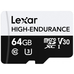 Lexar High-Endurance 64 GB MicroSDXC UHS-I Luokka 10