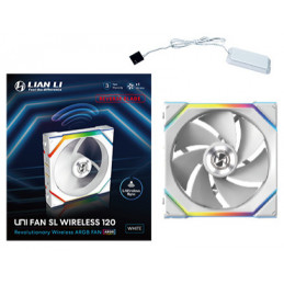 Lian Li UNI FAN SL Wireless 120 Reverse Blade Tietokonekotelo Tuuletin 12 cm Valkoinen 1 kpl