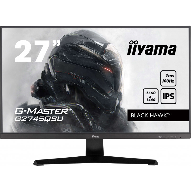 iiyama G-MASTER G2745QSU-B2 tietokoneen litteä näyttö 68,6 cm (27") 2560 x 1440 pikseliä Wide Quad HD LED musta