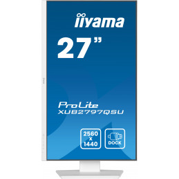 iiyama ProLite XUB2797QSU-W2 tietokoneen litteä näyttö 68,6 cm (27") 2560 x 1440 pikseliä Quad HD LED Valkoinen