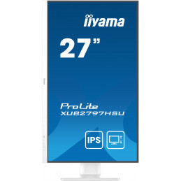 iiyama ProLite XUB2797HSU-W2 tietokoneen litteä näyttö 68,6 cm (27") 1920 x 1080 pikseliä Full HD LED Valkoinen