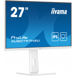 iiyama ProLite XUB2797HSU-W2 tietokoneen litteä näyttö 68,6 cm (27") 1920 x 1080 pikseliä Full HD LED Valkoinen