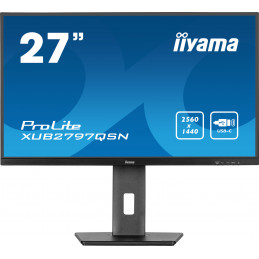 iiyama ProLite XUB2797QSN-B2 tietokoneen litteä näyttö 68,6 cm (27") 2560 x 1440 pikseliä 2K Ultra HD LED musta