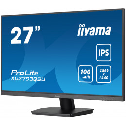 iiyama ProLite XU2793QSU-B7 LED display 68,6 cm (27") 2560 x 1440 pikseliä Wide Quad HD musta