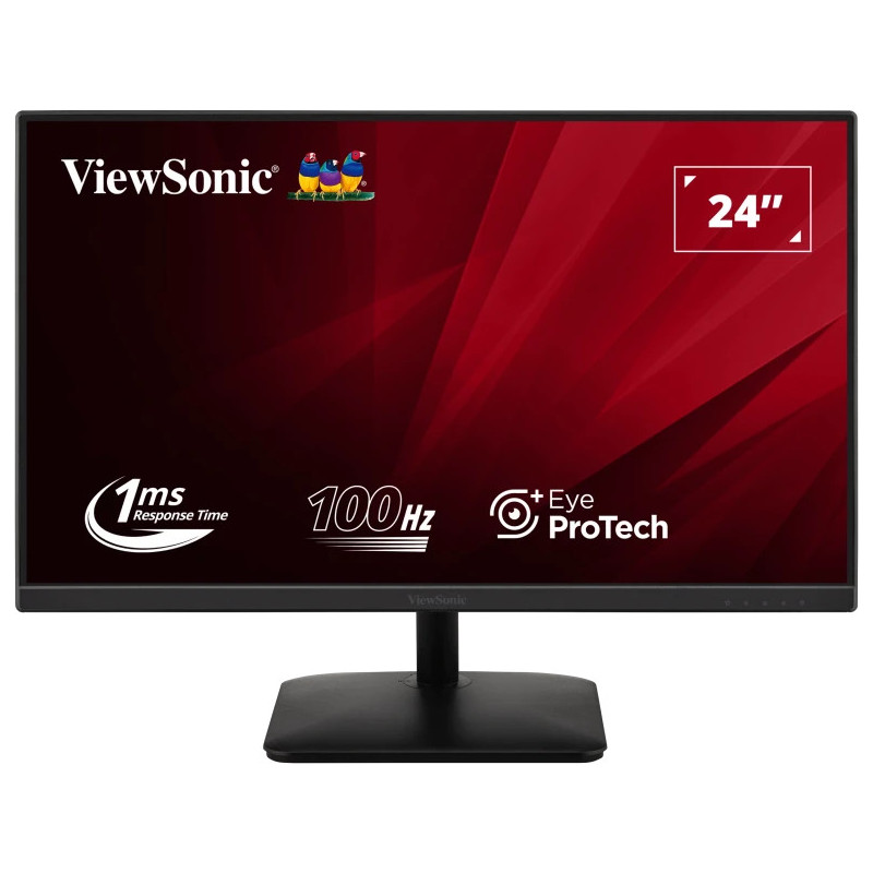 Viewsonic VA2408-MHDB tietokoneen litteä näyttö 61 cm (24") 1920 x 1080 pikseliä Full HD LED musta